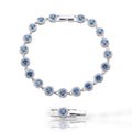 PULSEIRA SWAROVSKI CRV AZUL 17,5+2,5CM