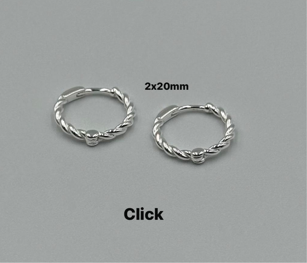 ARGOLA CLICK TORCIDA -2X20MM