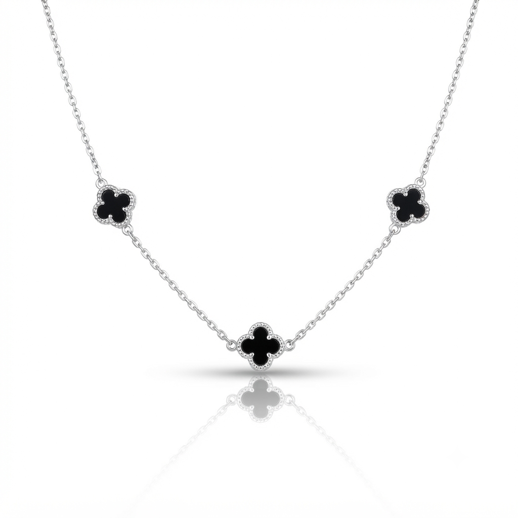 CHOCKER TREVOS PRETO 10MM - 40CM