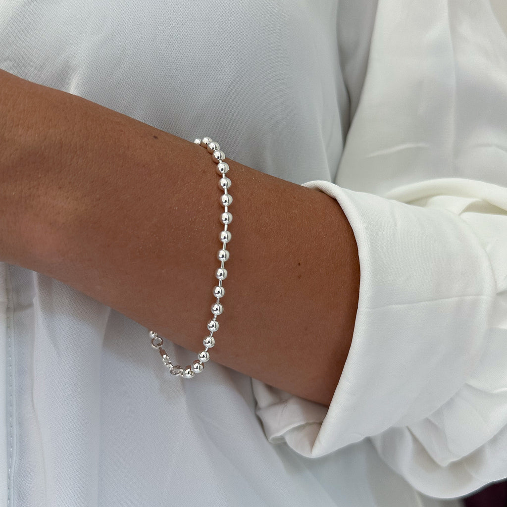 PULSEIRA ESFERAS 4MM - 19CM