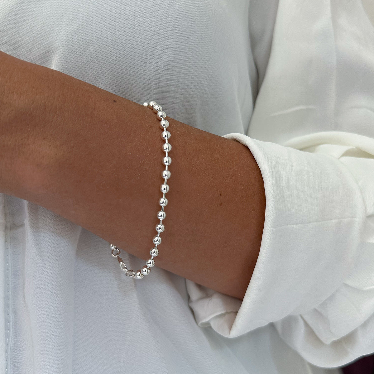 PULSEIRA ESFERAS 4MM - 19CM