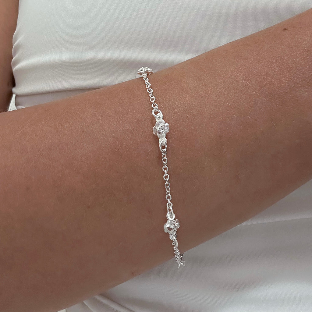 PULSEIRA PENTA TREVOS CRISTAIS 18,5CM