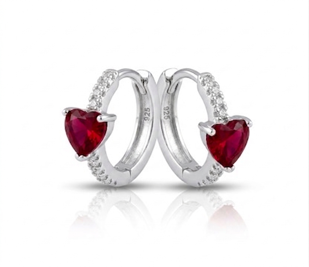 ARGOLA CLICK CORAÇÃO VERMELHO 2X12MM