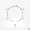PULSEIRA ESFERAS CORAÇÕES 18,5CM
