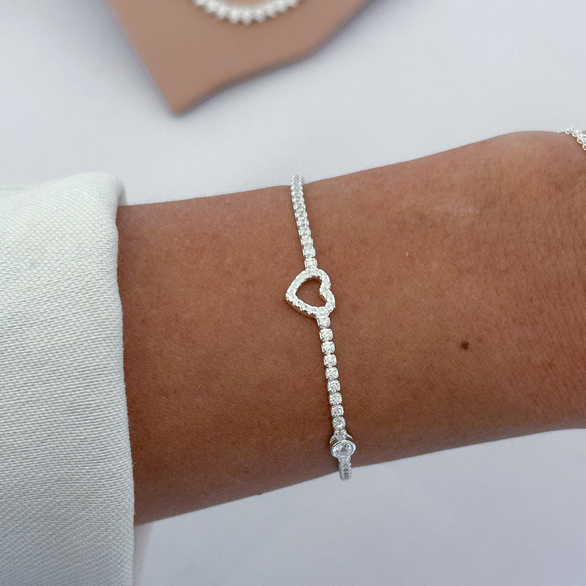 Pulseira Riviera Gravatinha Coração de Luz