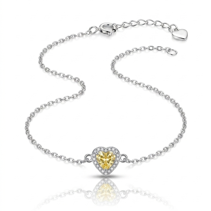 Pulseira Coração Abundante 16+4cm