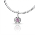 BERLOQUE MEDALHA PANDORA ROSA