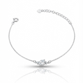 Pulseira Brilhante Oval Cristal 16+4cm