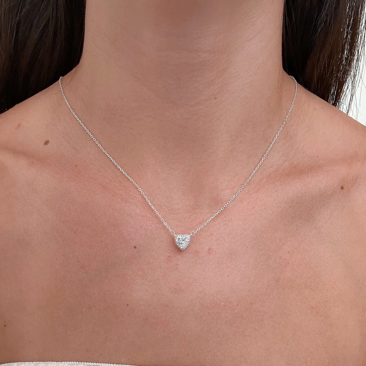 Colar Coração Elegancia Eterna Insp. Pandora 45cm