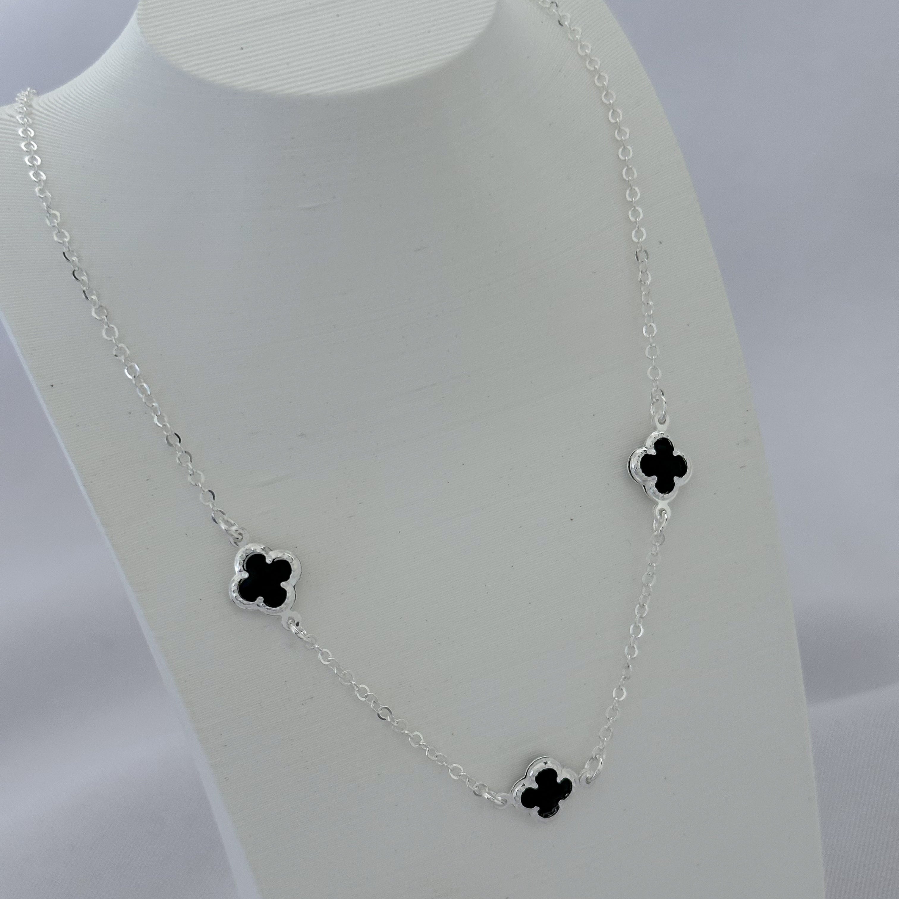 CHOCKER TREVOS PRETO 10MM - 40CM