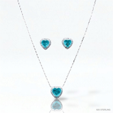 CONJUNTO CORAÇÃO TIFFANY 40+5CM