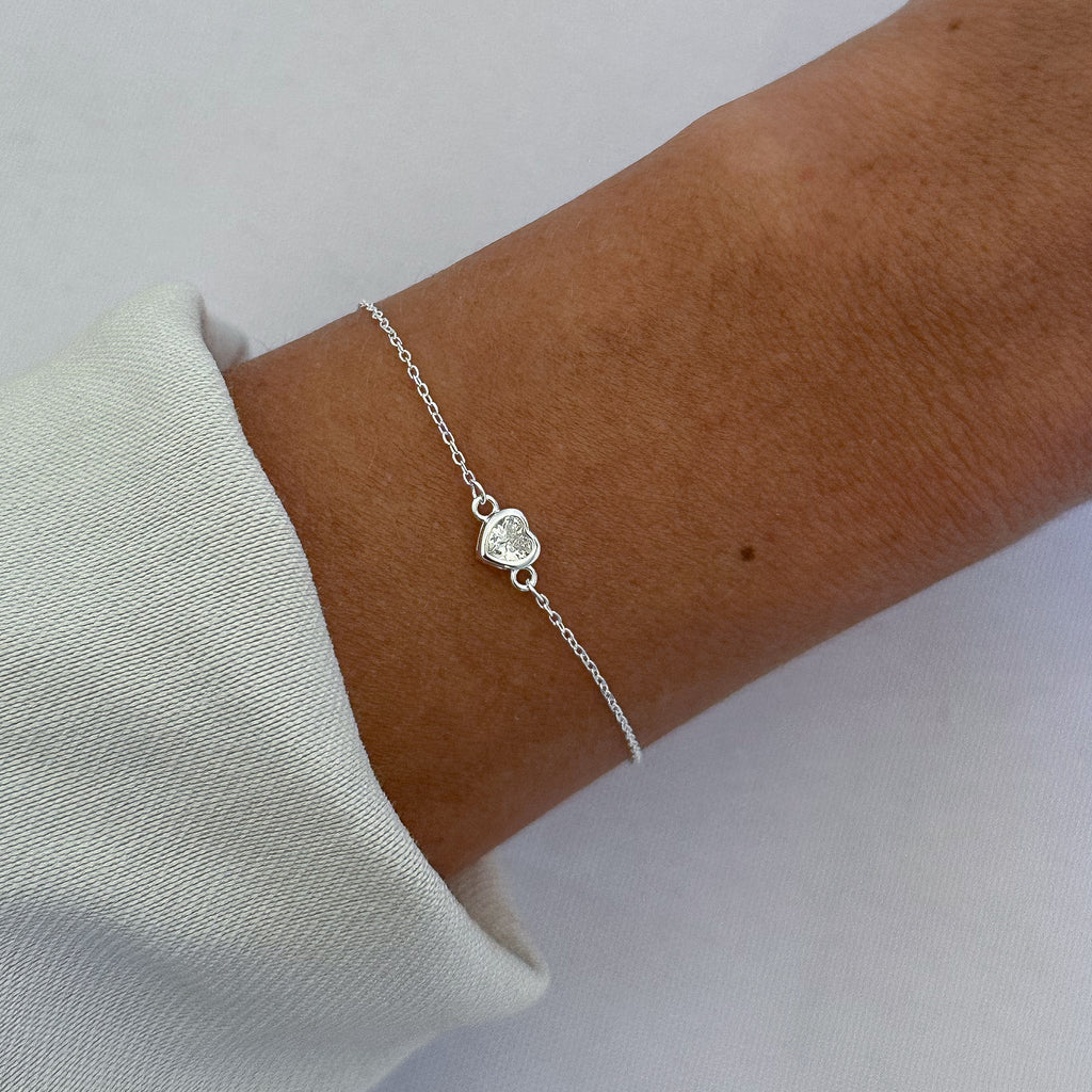 Pulseira Coração 6mm Crv Inglesa 16+4cm