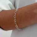 PULSEIRA ELO CORAÇÕES 5MM -19CM
