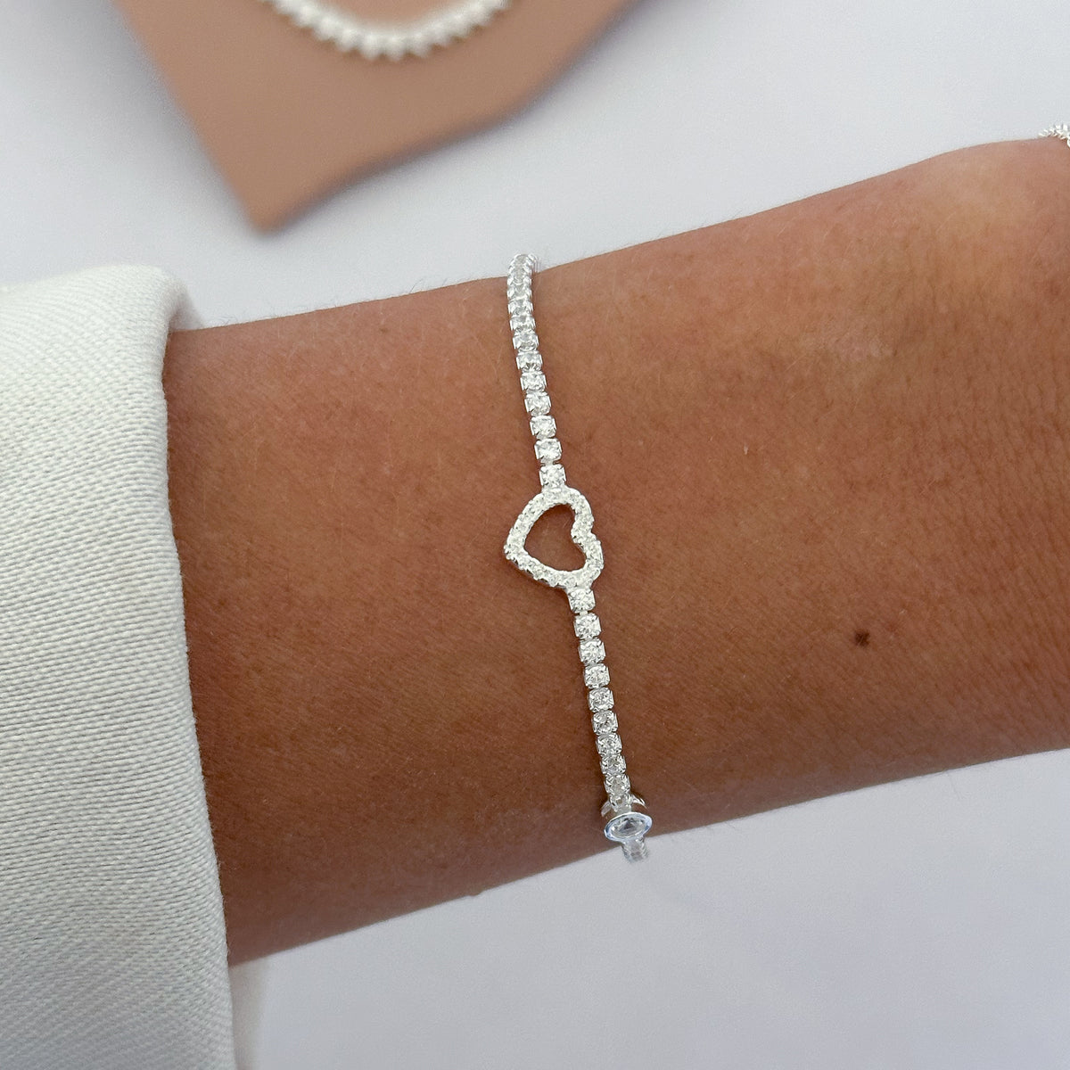 Pulseira Riviera Gravatinha Coração de Luz