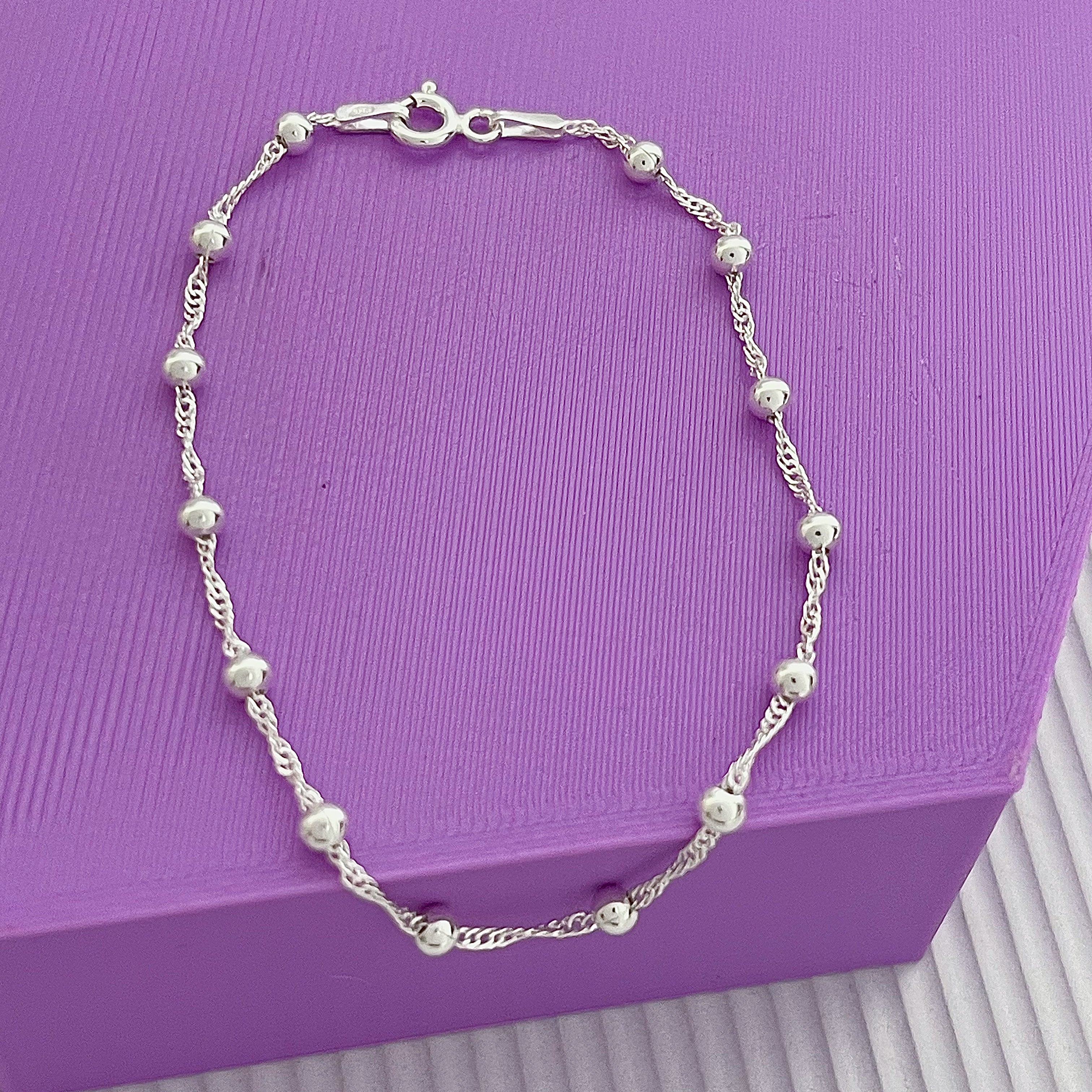 Pulseira Bolinha Singapura - 18,5cm