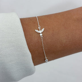 Pulseira Espirito Santo Brilhante Cristal 16+4cm