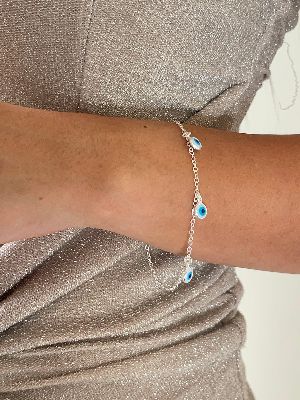 PULSEIRA OLHO GREGO PENDANTE - 18,5CM