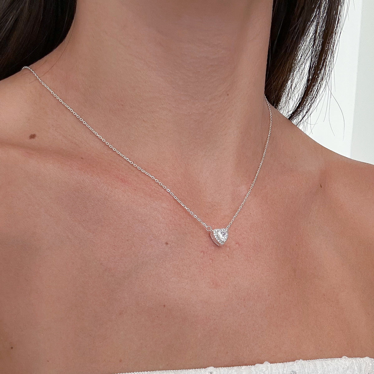 Colar Coração Elegancia Eterna Insp. Pandora 45cm