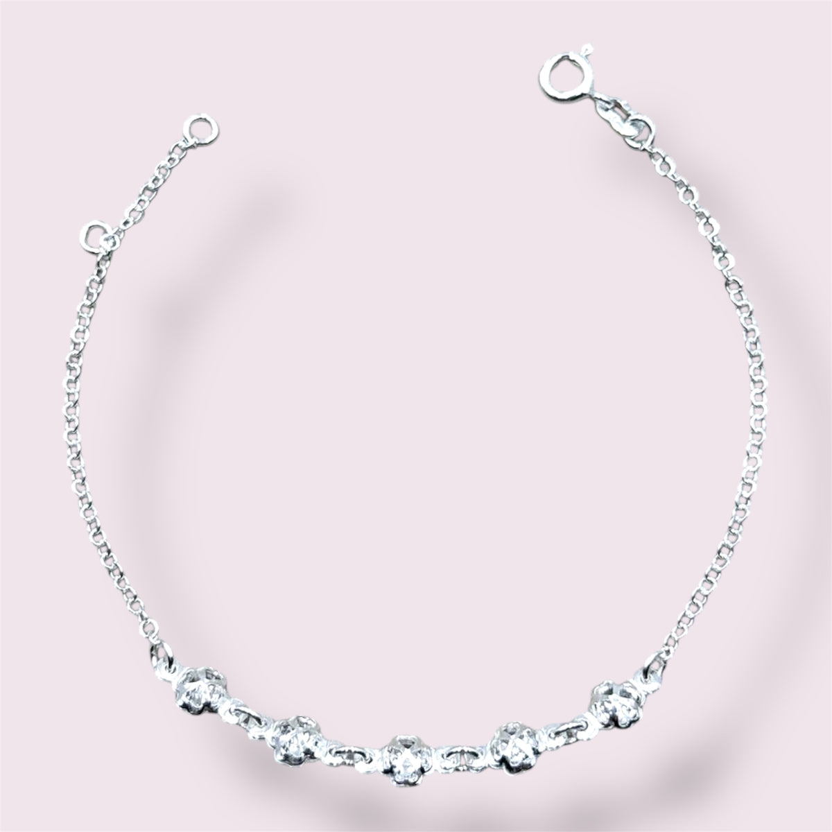 PULSEIRA TREVINHOS CRISTAIS 18,5CM