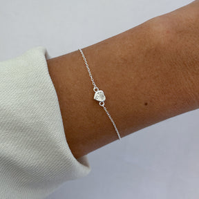 Pulseira Coração 6mm Crv Inglesa 16+4cm