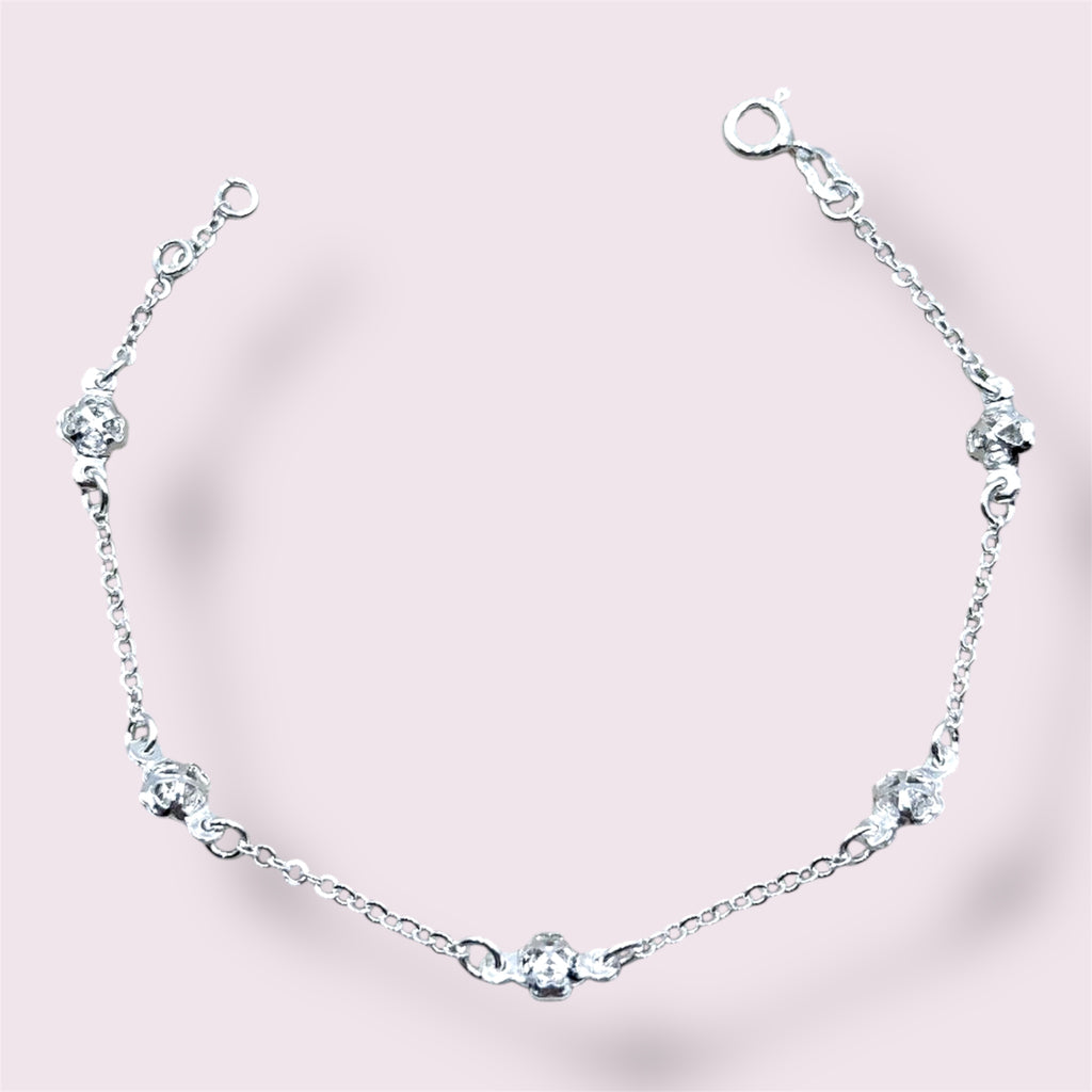 PULSEIRA PENTA TREVOS CRISTAIS 18,5CM