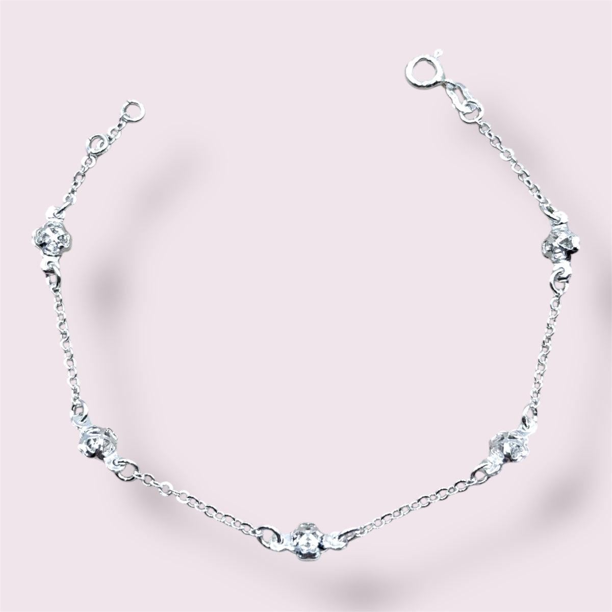 PULSEIRA PENTA TREVOS CRISTAIS 18,5CM