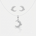 Conjunto Lunala (Brinco + Pingente)