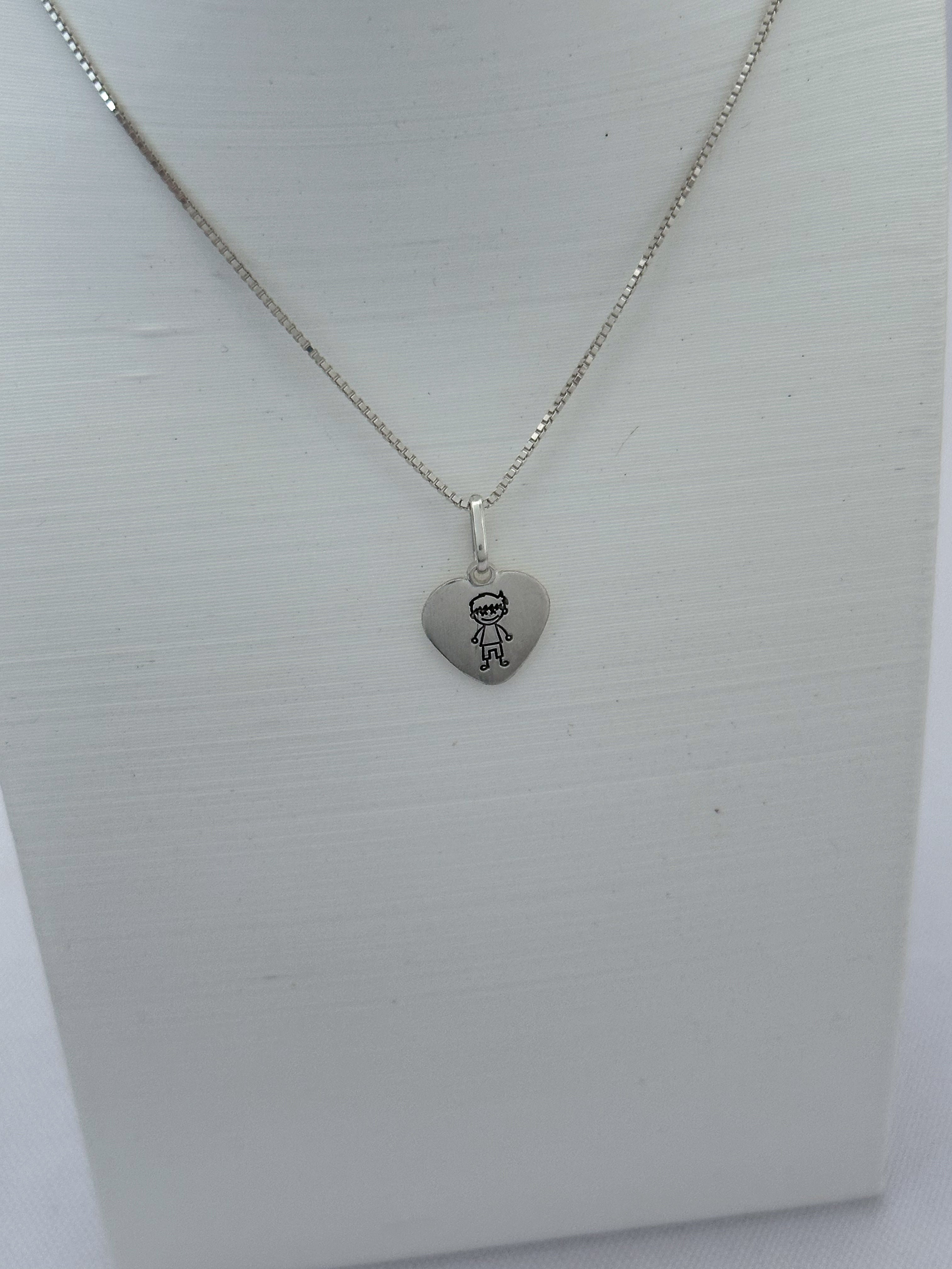PINGENTE MEDALHA CORAÇÃO MENINO