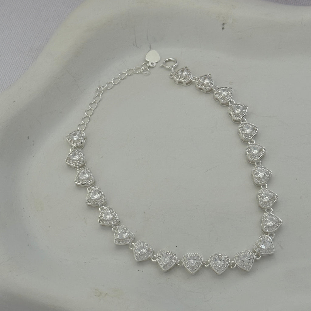 PULSEIRA INSP SWAROVSKI CORAÇÃO 16+4CM