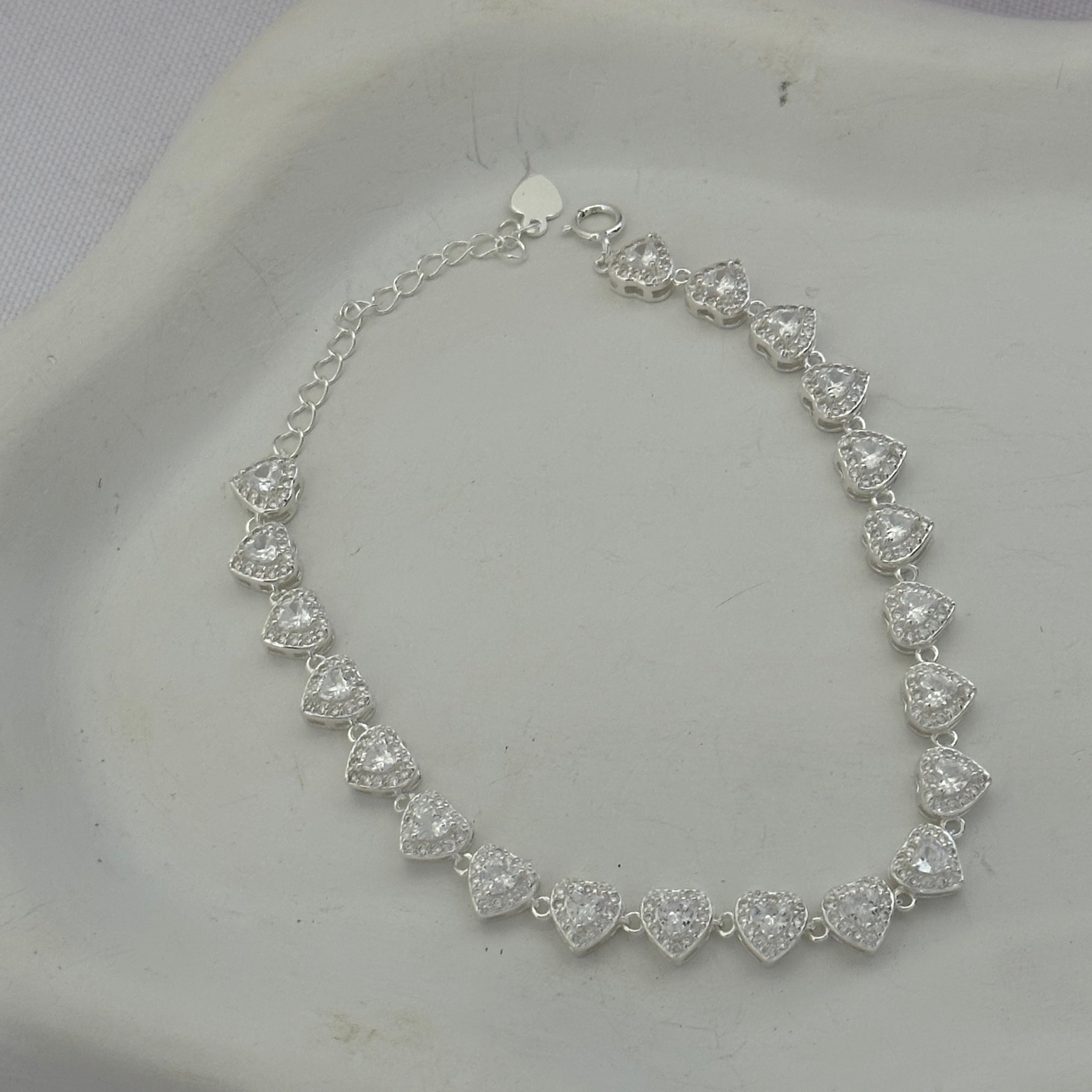 PULSEIRA INSP SWAROVSKI CORAÇÃO 16+4CM