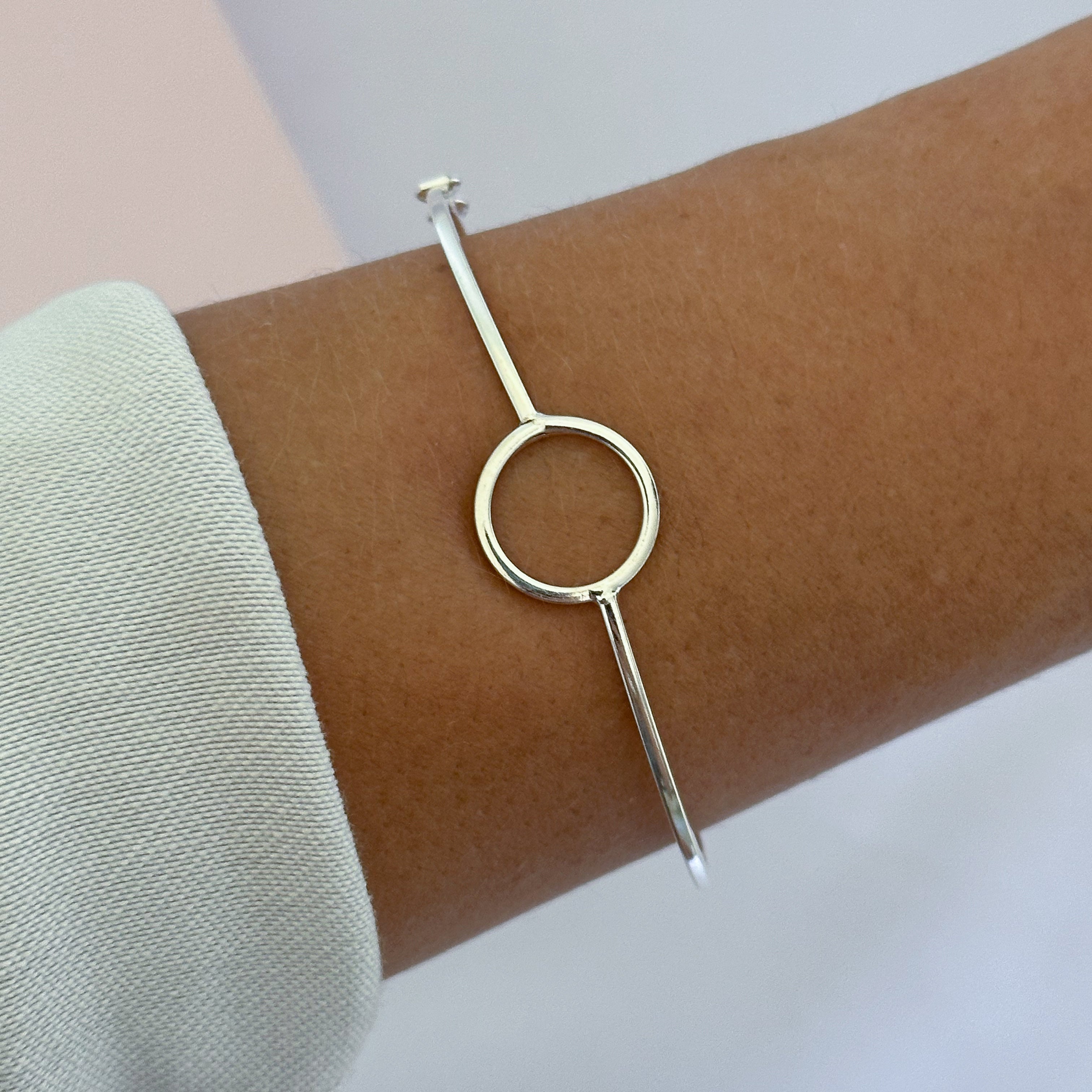 Bracelete Oval Círculo 2mm