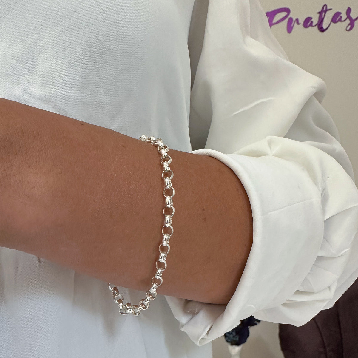 PULSEIRA ELO PORTUGUES 4MM 18,5CM