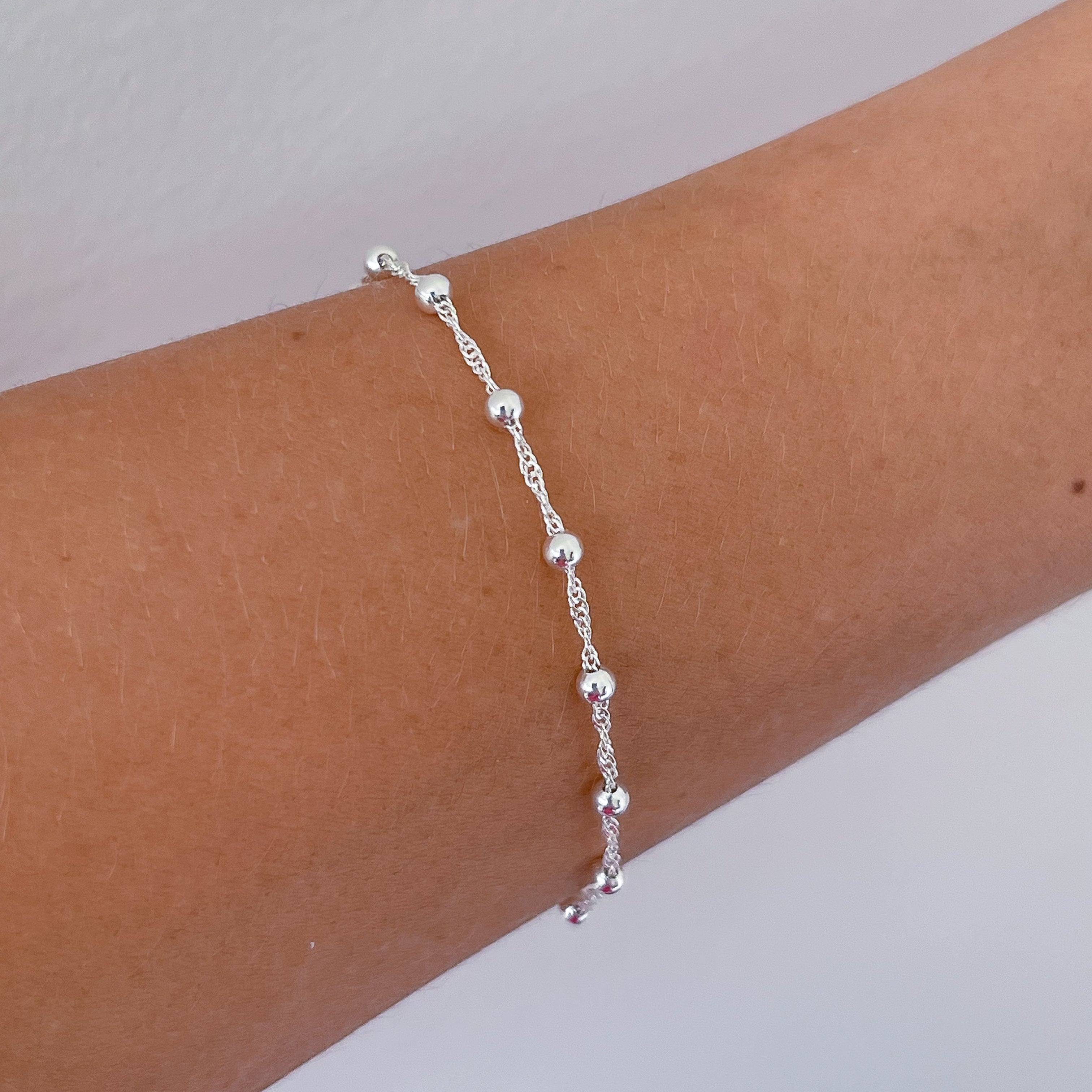 Pulseira Bolinha Singapura - 18,5cm