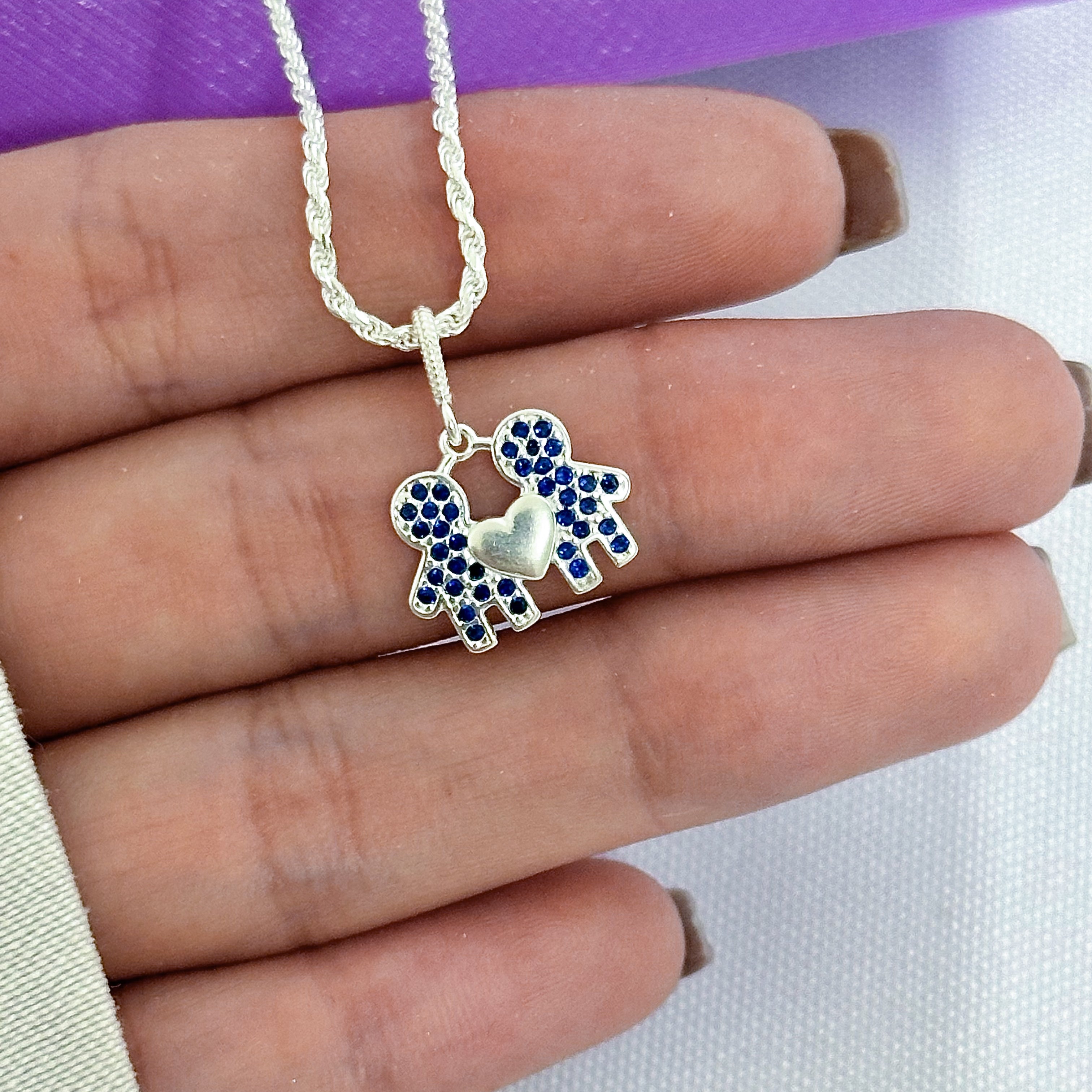 PINGENTE AMOR DE FILHOS AZUL