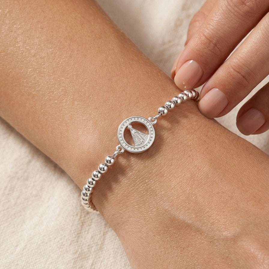 Pulseira Esferas Nsa. Senhora 18,5cm