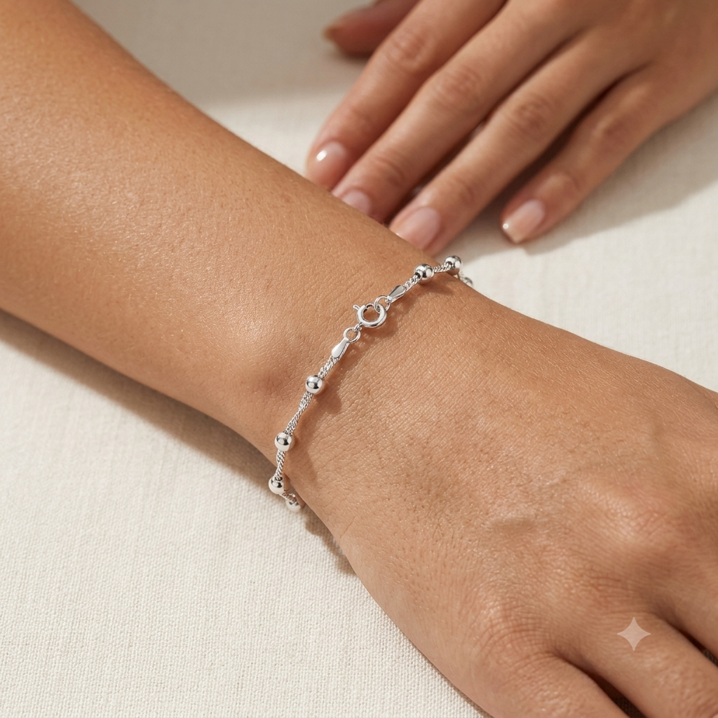 Pulseira Bolinha Singapura - 18,5cm
