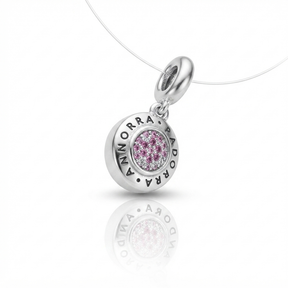 PULSEIRA BERLOQUE MEDALHA PANDORA ROSA
