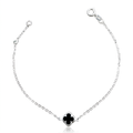 PULSEIRA TREVO SOLO PRETO 10MM - 18,5CM