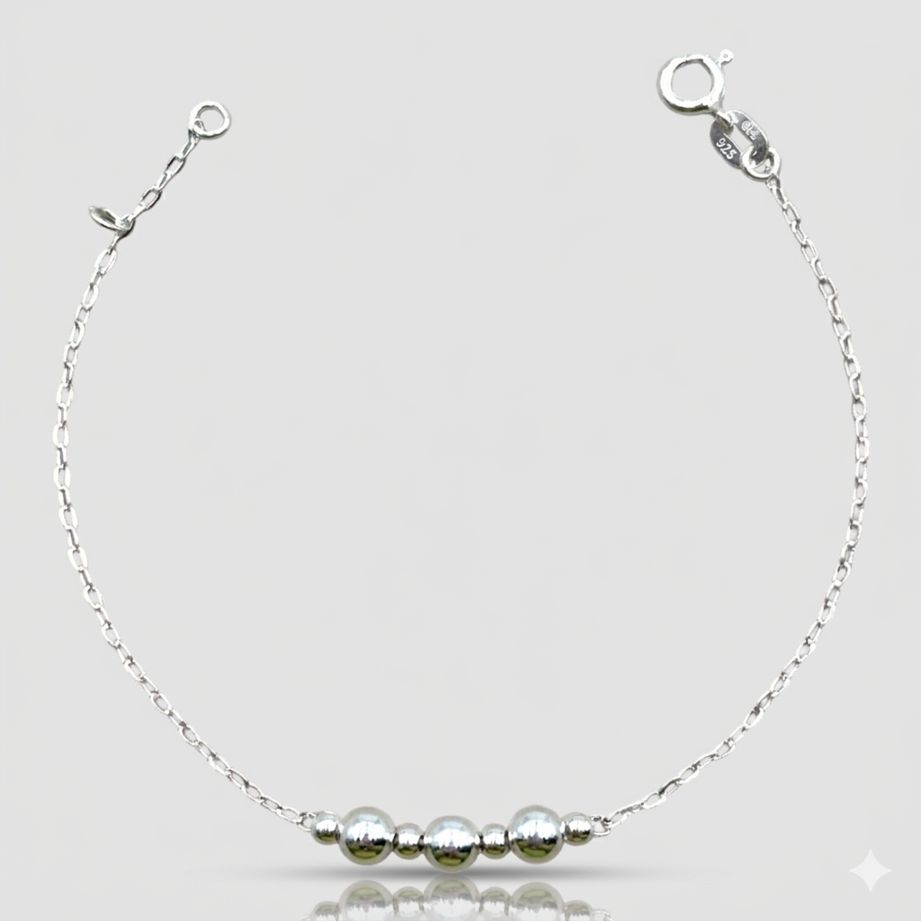 PULSEIRA ESFERAS 5MM E 3MM - 18,5CM