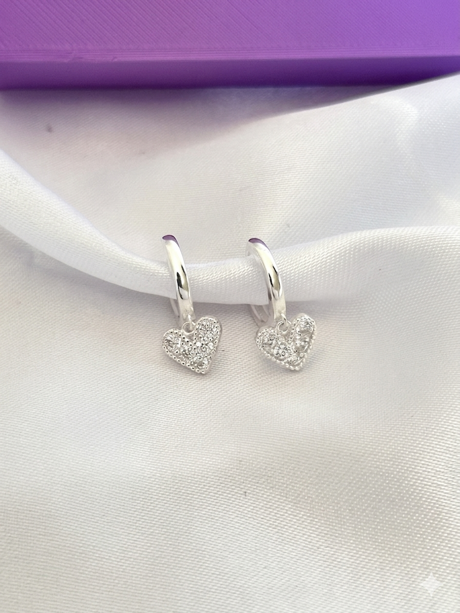 ARGOLA CORAÇÃO PENDENTE CRV - 2X13MM