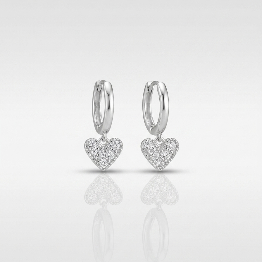 ARGOLA CORAÇÃO PENDENTE CRV - 2X13MM